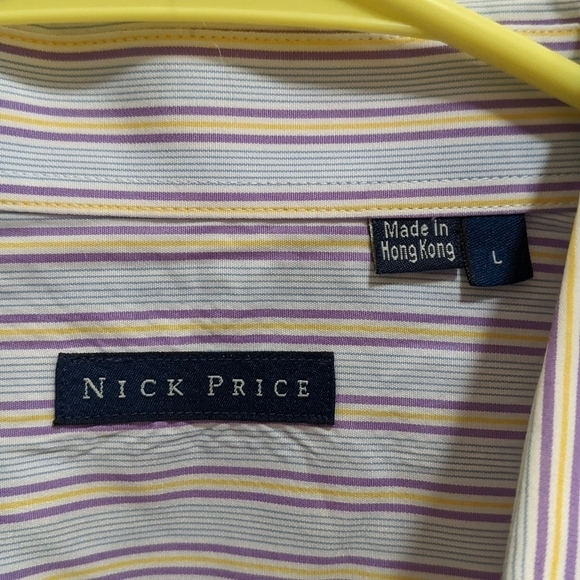 Nick Price Men's Long Sleeve Button Down Shirt Lg - Picture 2 of 7